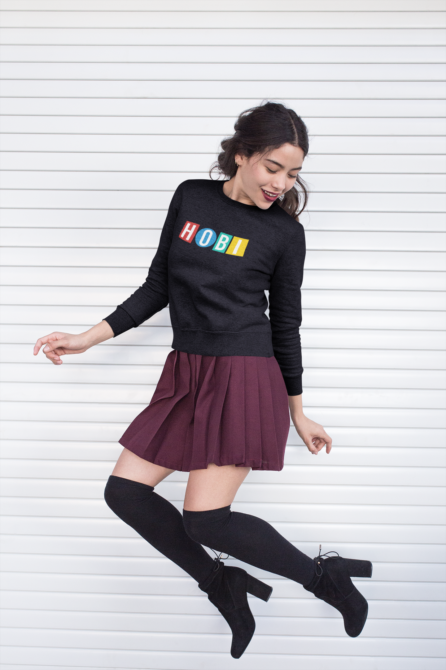 HOBI Unisex Winter Sweatshirts BLACK