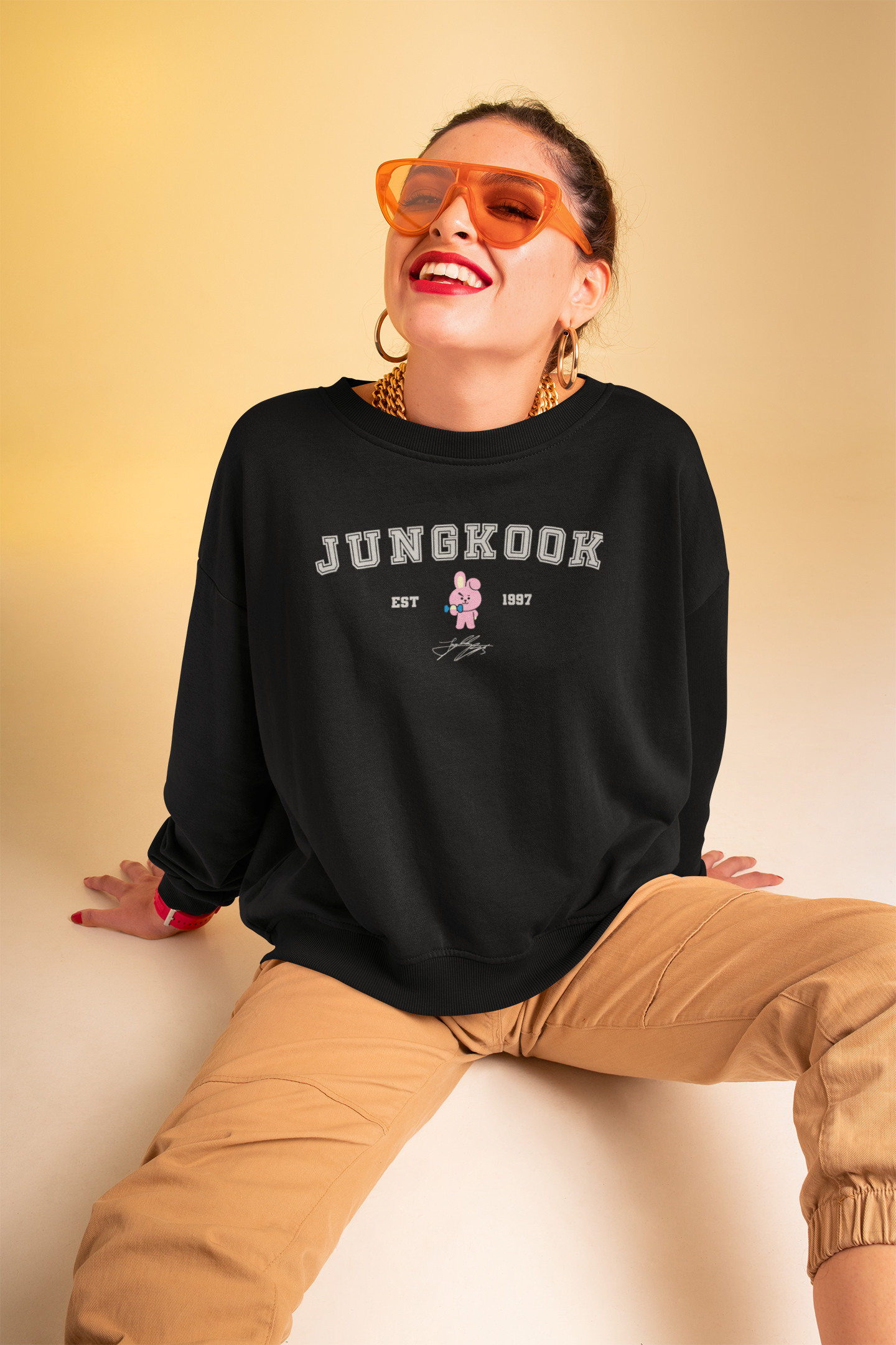 Jungkook- Cooky: Unisex Winter Sweatshirts BLACK