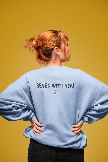 We are Bulletproof- Seven with you: Unisex Winter Sweatshirts BABY BLUE