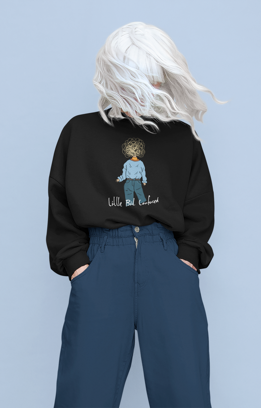 Little Bit Confused Winter Sweatshirts BLACK