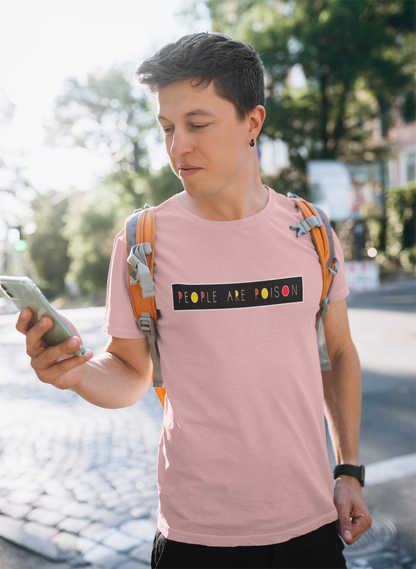 PEOPLE ARE POISON - HALF-SLEEVE T-SHIRTS LIGHT PINK