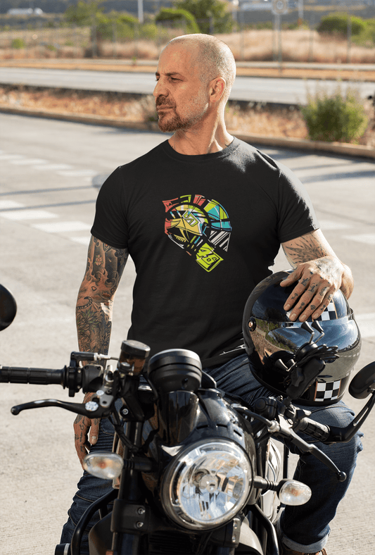 " HELMET - 46 " HALF-SLEEVE T-SHIRTS BLACK