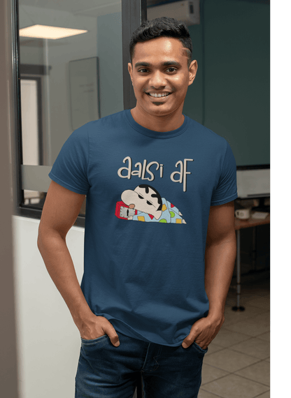 AALSI AF : SHINCHAN - HALF-SLEEVE T-SHIRTS PETROL BLUE