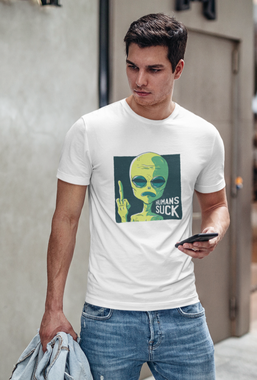 HUMAN SUCKS : ALIEN & SPACE- HALF-SLEEVE T-SHIRTS
