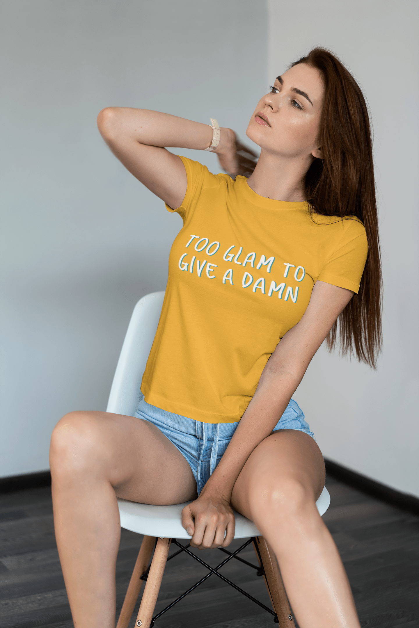 " TOO GLAM TO GIVE A DAMN " - HALF-SLEEVE T-SHIRTS