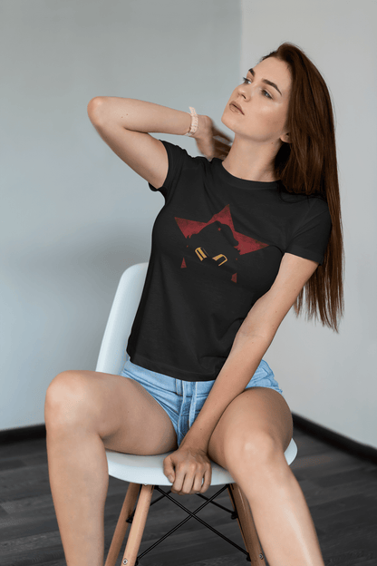 WONDER WOMAN CLASSIC: HALF SLEEVE T-SHIRT BLACK