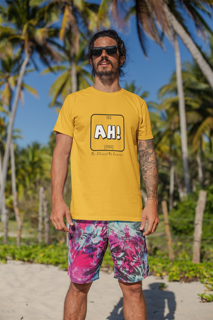 "AH" - HALF-SLEEVE T-SHIRT'S YELLOW