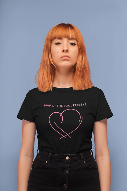 Map Of The Soul Persona - Jimin 95- Boy with luv (Double Sided Print) : BTS - HALF-SLEEVE T-SHIRTS