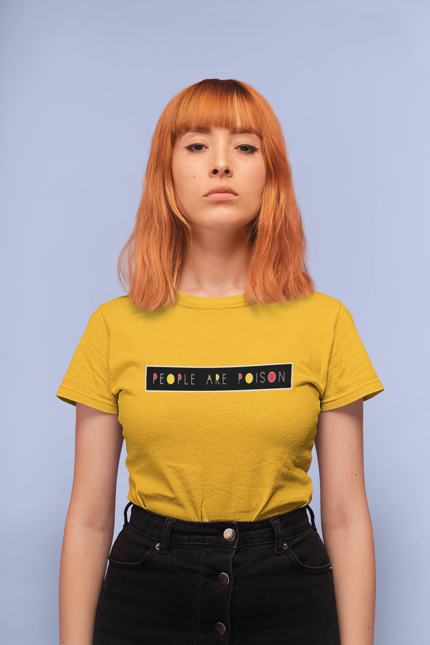 PEOPLE ARE POISON - HALF-SLEEVE T-SHIRTS YELLOW