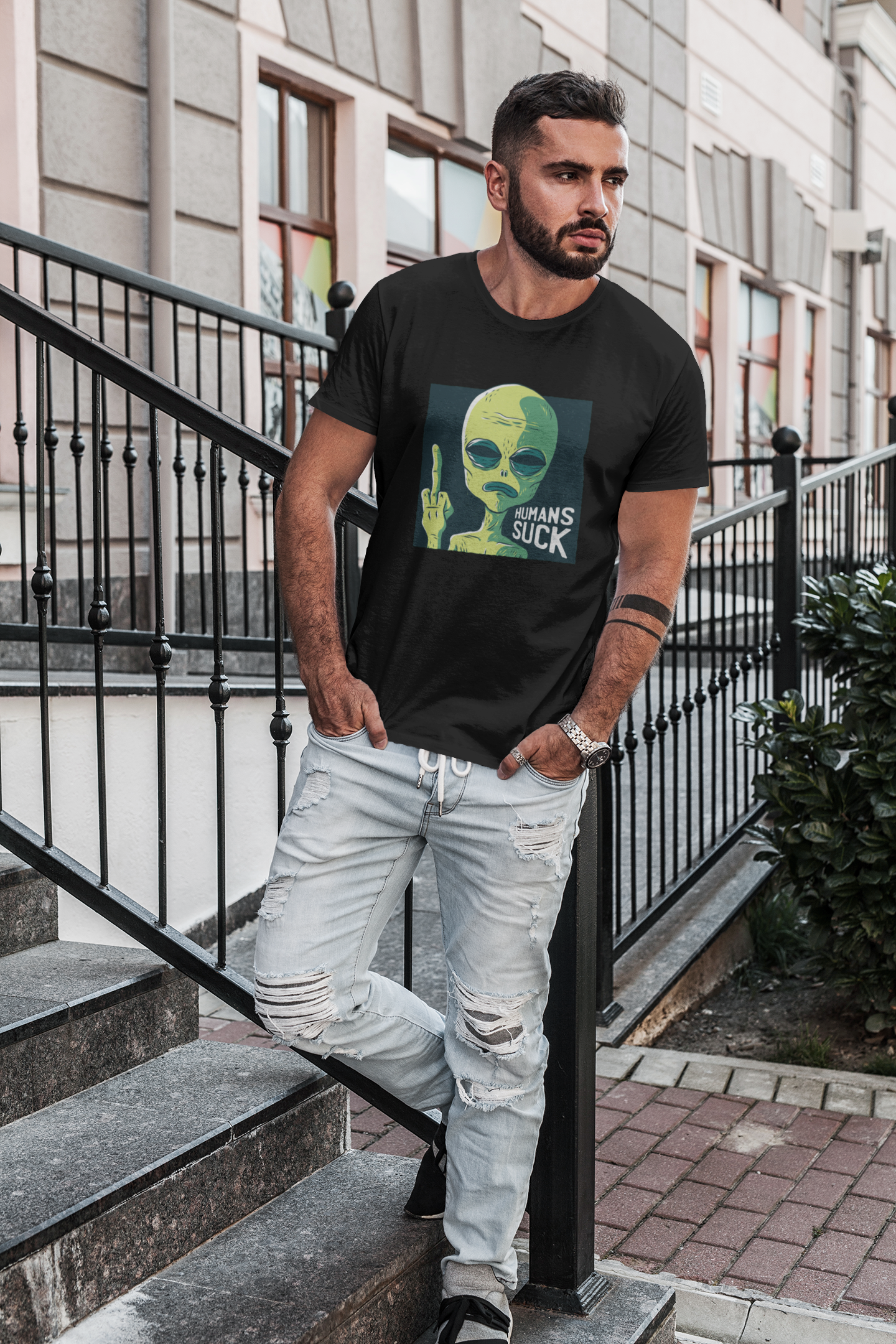 HUMAN SUCKS : ALIEN & SPACE- HALF-SLEEVE T-SHIRTS
