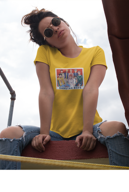 BANGTAN BOYS - HALF-SLEEVE T-SHIRTS YELLOW