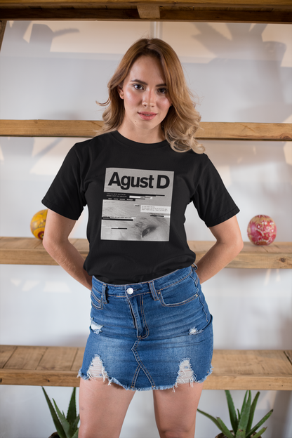 AGUST D ALBUM Regular Fit T-Shirt BLACK