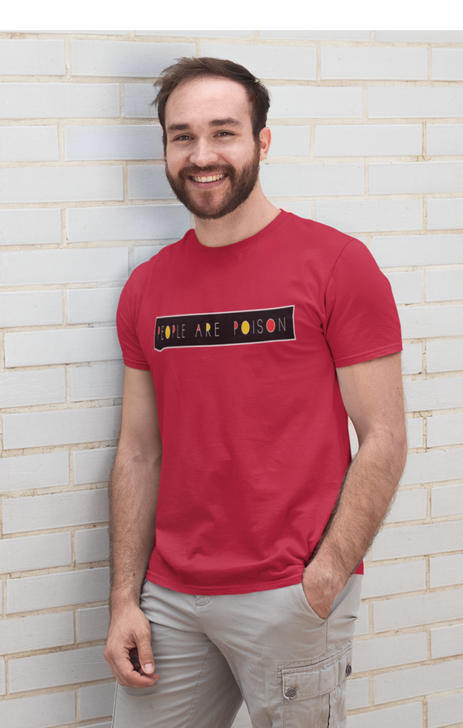 PEOPLE ARE POISON - HALF-SLEEVE T-SHIRTS RED