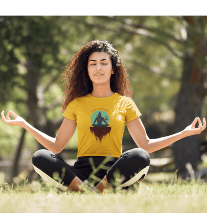 " ADIYOGI " - HALF-SLEEVE T-SHIRTS YELLOW