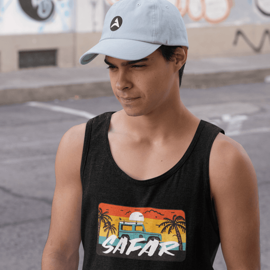 " SAFAR" - SLEEVELESS T-SHIRTS BLACK