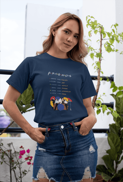 FRIENDS - HALF-SLEEVE T-SHIRT NAVY BLUE
