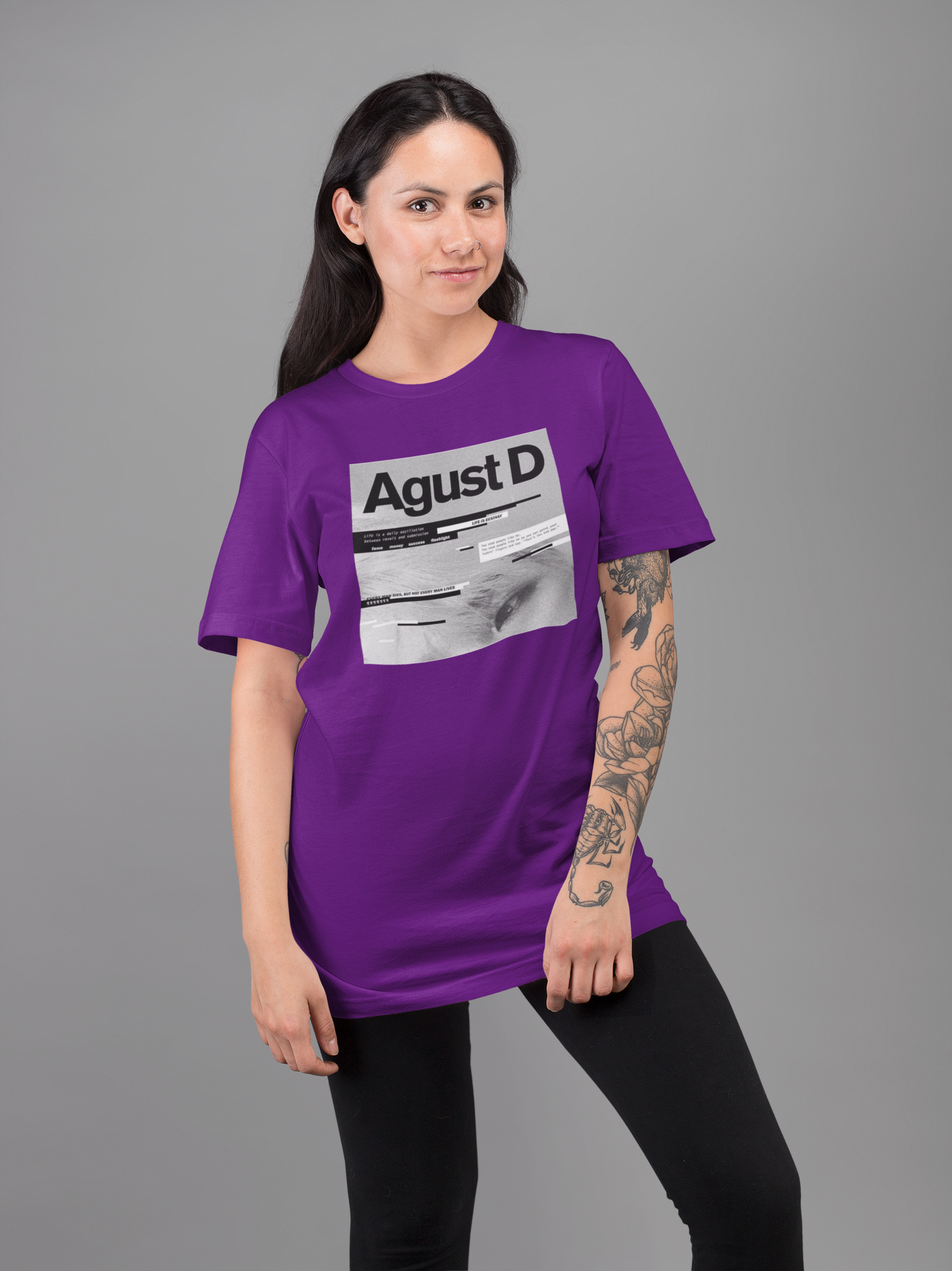 AGUST D ALBUM Regular Fit T-Shirt PURPLE