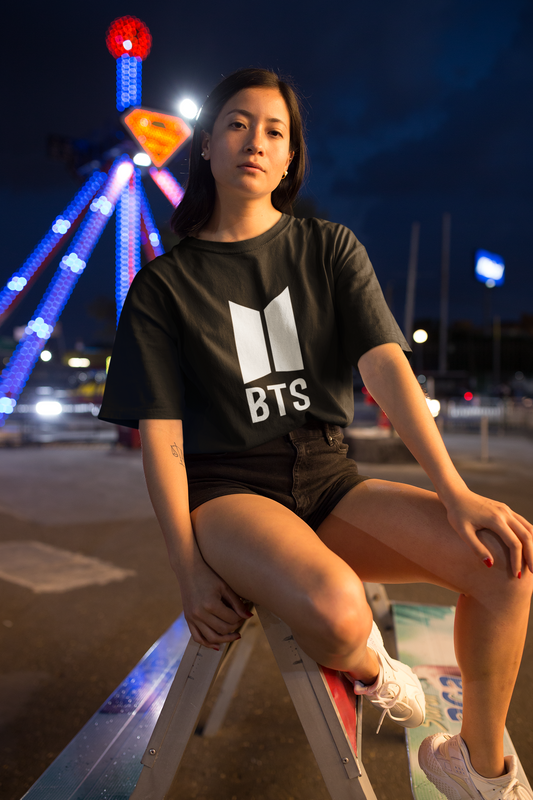 BTS EMBLEM Unisex Regular Fit T-Shirts BLACK